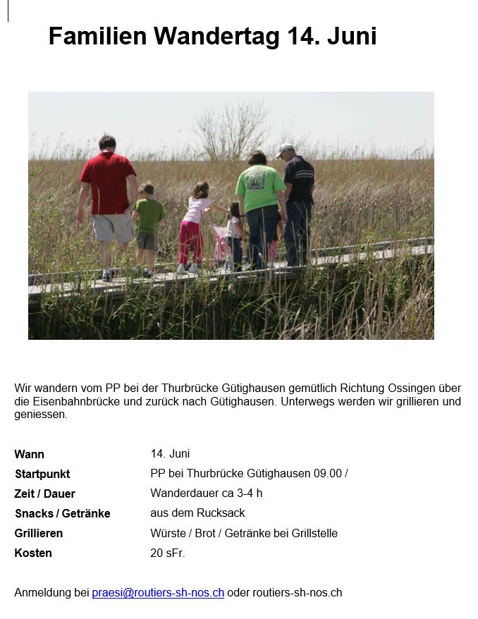 Familienwandertag